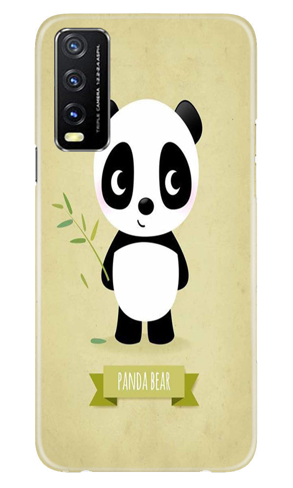 Panda Bear Mobile Back Case for Vivo Y20A (Design - 279)