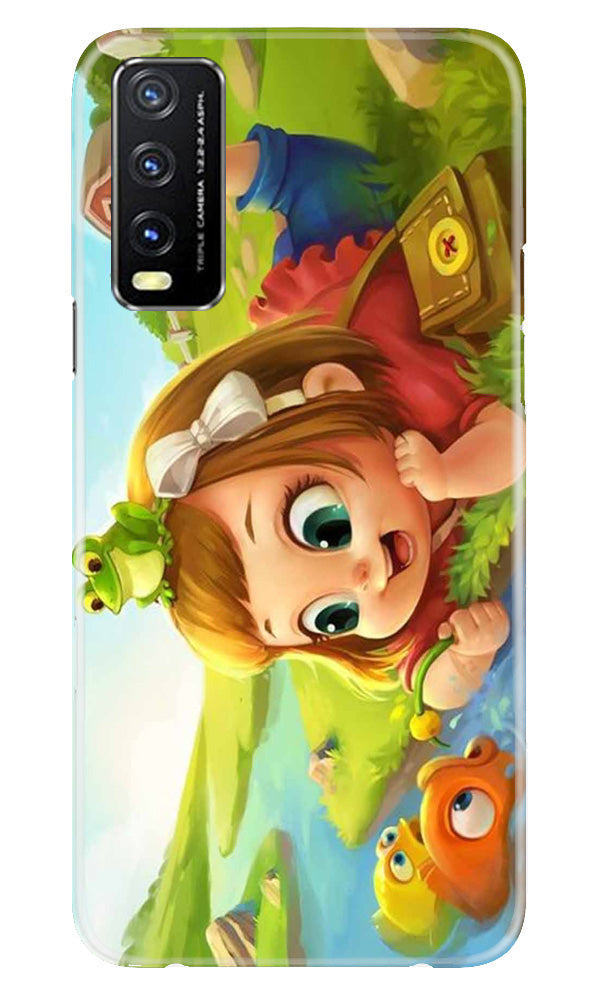 Baby Girl Mobile Back Case for Vivo Y20A (Design - 301)
