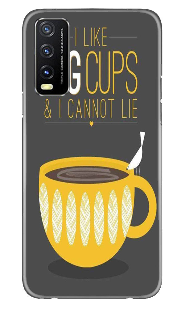 Big Cups Coffee Mobile Back Case for Vivo Y20A (Design - 312)