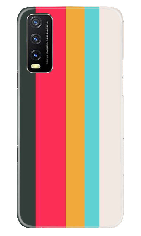 Color Pattern Mobile Back Case for Vivo Y20A (Design - 328)