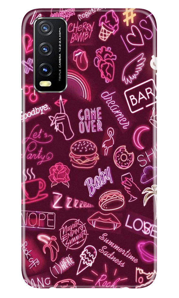 Party Theme Mobile Back Case for Vivo Y20A (Design - 350)