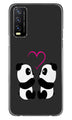 Panda Love Mobile Back Case for Vivo Y20T (Design - 355)