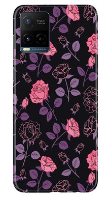 Rose Pattern Mobile Back Case for Vivo Y21 (Design - 2)