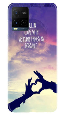 Fall in love Mobile Back Case for Vivo Y21 (Design - 50)