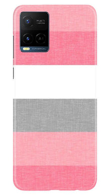 Pink white pattern Mobile Back Case for Vivo Y21 (Design - 55)