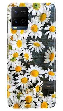 White flowers2 Mobile Back Case for Vivo Y21 (Design - 62)