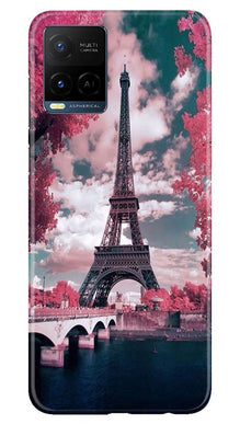 Eiffel Tower Mobile Back Case for Vivo Y21  (Design - 101)