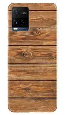 Wooden Look Mobile Back Case for Vivo Y21  (Design - 113)