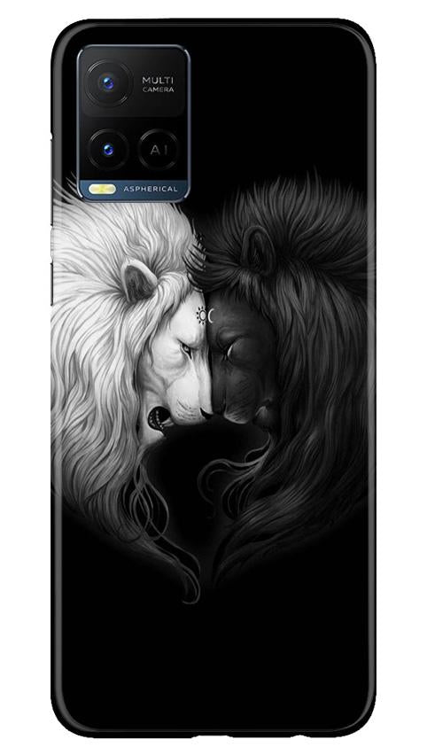 Dark White Lion Case for Vivo Y21(Design - 140)