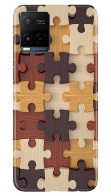Puzzle Pattern Mobile Back Case for Vivo Y21 (Design - 217)