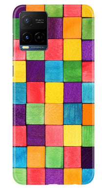 Colorful Square Mobile Back Case for Vivo Y21 (Design - 218)
