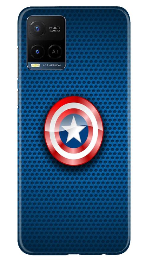 Captain America Shield Case for Vivo Y21 (Design No. 253)
