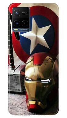Ironman Captain America Mobile Back Case for Vivo Y21 (Design - 254)