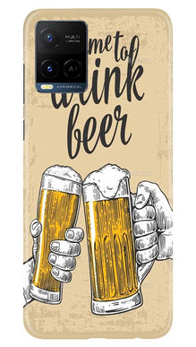 Drink Beer Mobile Back Case for Vivo Y21 (Design - 328)