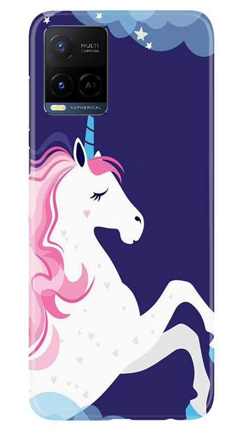 Unicorn Mobile Back Case for Vivo Y21 (Design - 365)