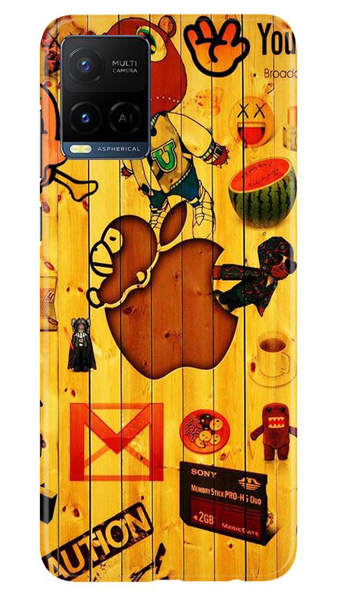 Wooden Texture Mobile Back Case for Vivo Y21 (Design - 367)