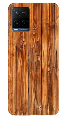 Wooden Texture Mobile Back Case for Vivo Y21 (Design - 376)