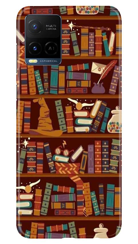 Book Shelf Mobile Back Case for Vivo Y21 (Design - 390)