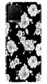 White flowers Black Background Case for Vivo Y21e