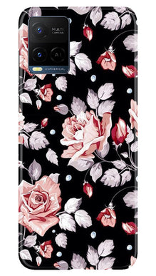 Pink rose Mobile Back Case for Vivo Y21e (Design - 12)