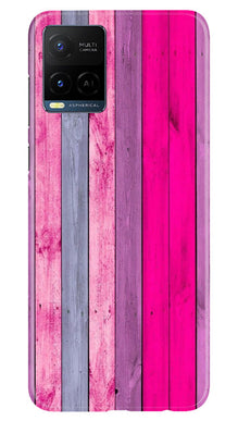 Wooden look Mobile Back Case for Vivo Y21e (Design - 24)