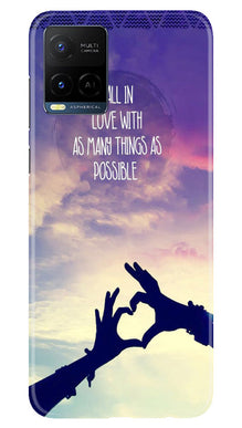 Fall in love Mobile Back Case for Vivo Y21e (Design - 50)