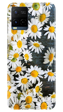 White flowers2 Mobile Back Case for Vivo Y21A (Design - 62)