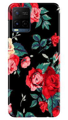 Red Rose2 Mobile Back Case for Vivo Y21e (Design - 81)