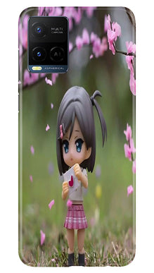 Cute Girl Mobile Back Case for Vivo Y21e (Design - 92)