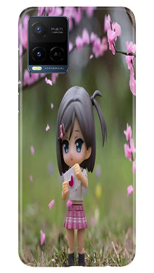 Cute Girl Mobile Back Case for Vivo Y21A (Design - 92)