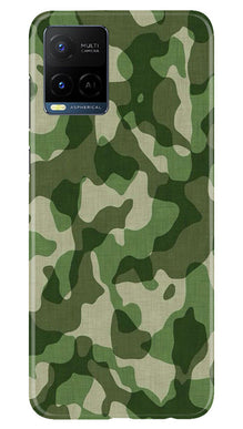 Army Camouflage Mobile Back Case for Vivo Y21e  (Design - 106)