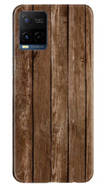 Wooden Look Case for Vivo Y21A  (Design - 112)