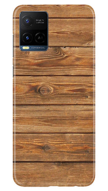Wooden Look Mobile Back Case for Vivo Y21T  (Design - 113)