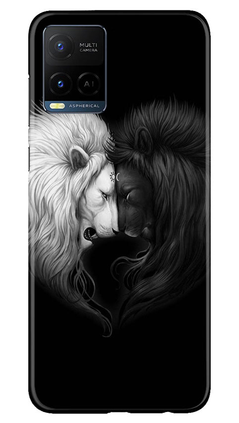 Dark White Lion Case for Vivo Y21e  (Design - 140)