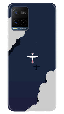 Clouds Plane Mobile Back Case for Vivo Y21e (Design - 165)