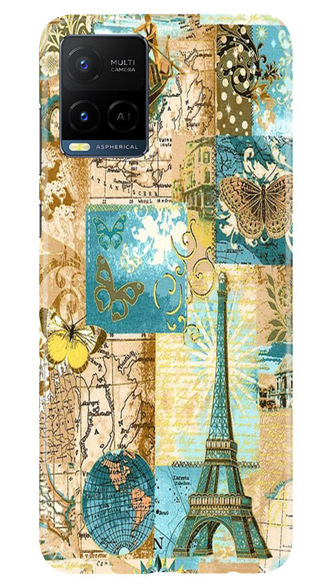 Travel Eiffel Tower Case for Vivo Y21T (Design No. 175)