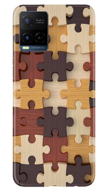 Puzzle Pattern Mobile Back Case for Vivo Y21e (Design - 186)
