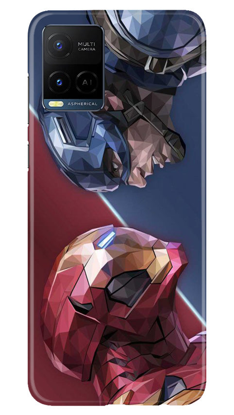Ironman Captain America Case for Vivo Y21T (Design No. 214)