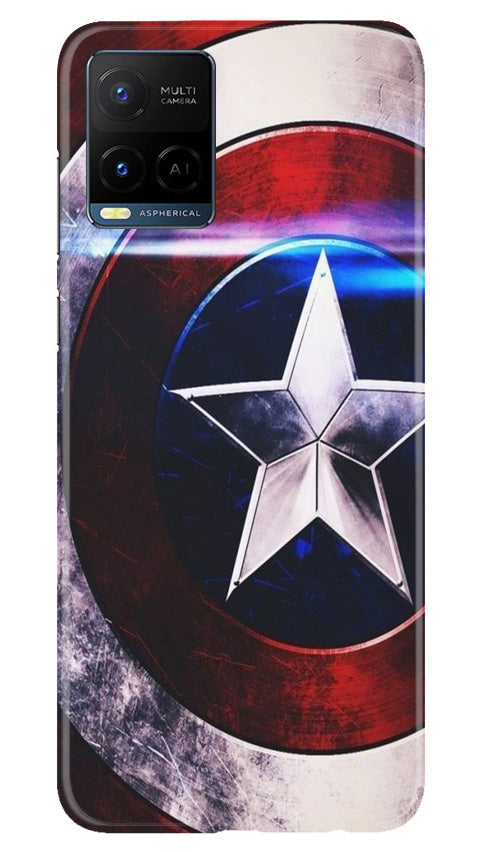 Captain America Shield Case for Vivo Y21e (Design No. 219)