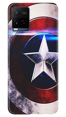 Captain America Shield Mobile Back Case for Vivo Y21T (Design - 219)