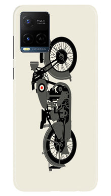 MotorCycle Mobile Back Case for Vivo Y21e (Design - 228)
