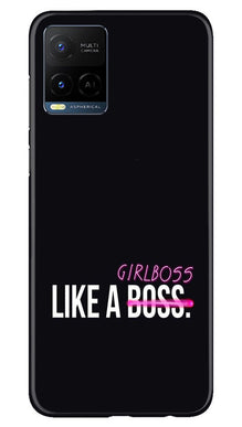 Like a Girl Boss Mobile Back Case for Vivo Y21e (Design - 234)