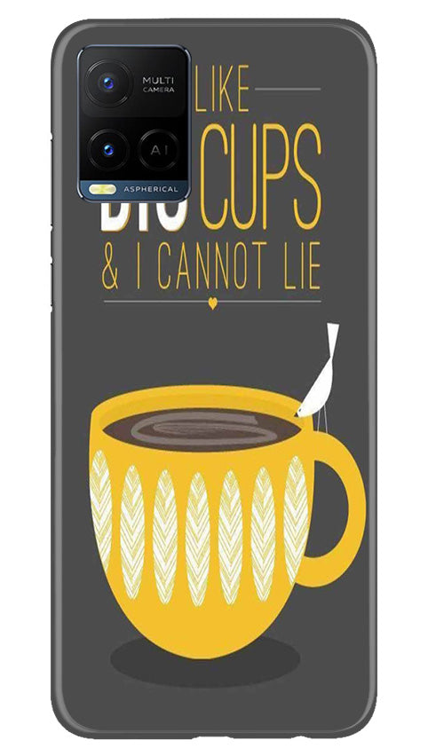 Big Cups Coffee Mobile Back Case for Vivo Y21e (Design - 312)