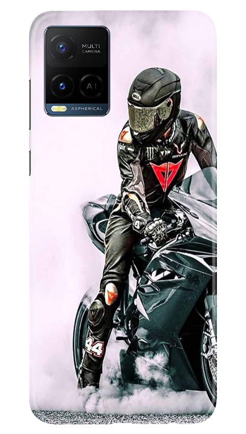 Biker Mobile Back Case for Vivo Y21T (Design - 342)