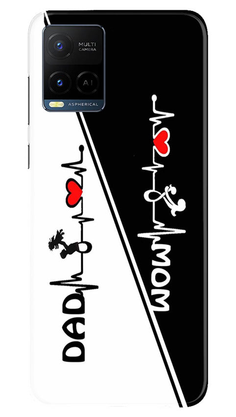 Love Mom Dad Mobile Back Case for Vivo Y21A (Design - 344)