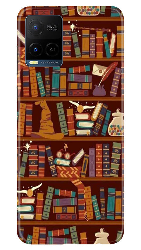Book Shelf Mobile Back Case for Vivo Y21T (Design - 348)