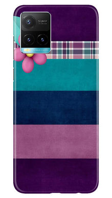 Purple Blue Mobile Back Case for Vivo Y33s (Design - 37)