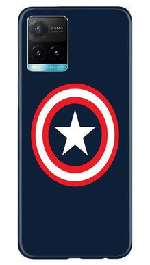 Captain America Mobile Back Case for Vivo Y33s (Design - 42)