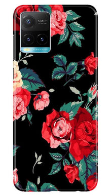 Red Rose2 Mobile Back Case for Vivo Y33s (Design - 81)