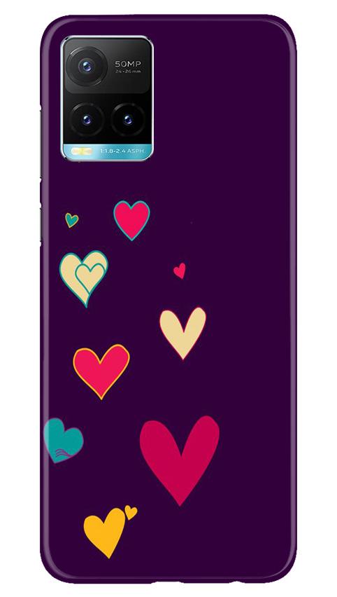 Purple Background Case for Vivo Y33s  (Design - 107)